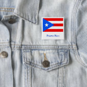Vlag van Puerto Rico Vierkante Button 5,1 Cm (In situ)