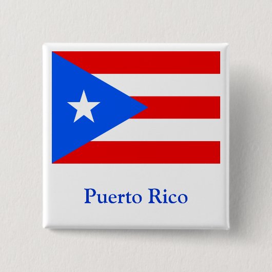 Vlag van Puerto Rico Vierkante Button 5,1 Cm (Voorkant)