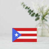 vlag van Puerto Rico Visitekaartje (Staand voorkant)