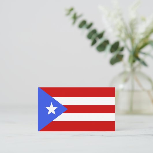 vlag van Puerto Rico Visitekaartje (Staand voorkant)