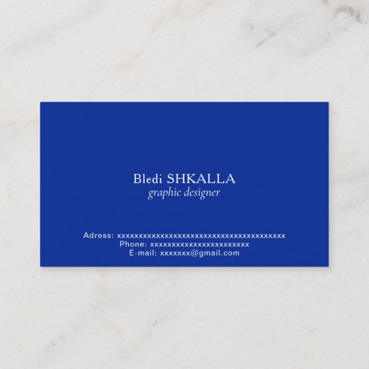 vlag van Puerto Rico Visitekaartje (Achterkant)