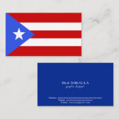 vlag van Puerto Rico Visitekaartje (Voorkant / Achterkant)