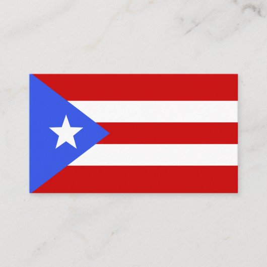 vlag van Puerto Rico Visitekaartje (Voorkant)