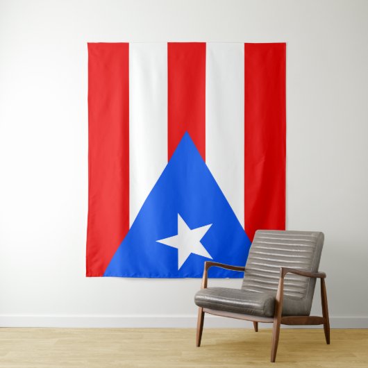 Vlag van Puerto Rico Wandkleed (In situ)