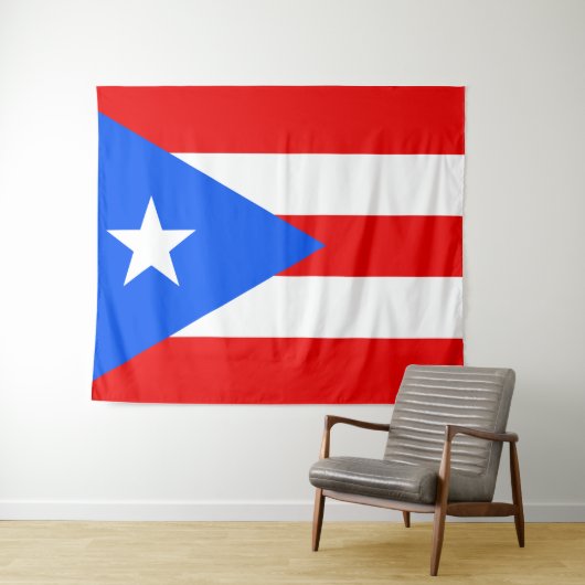 Vlag van Puerto Rico Wandkleed (In Situ (horizontaal))