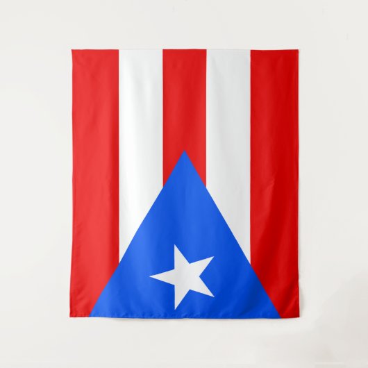 Vlag van Puerto Rico Wandkleed (Voorkant)