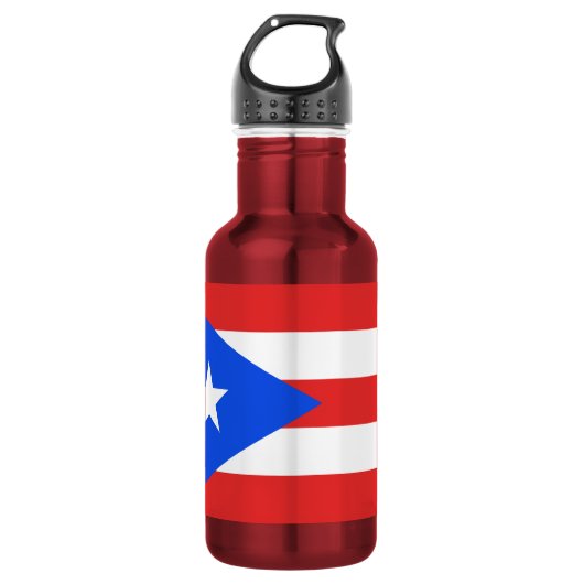 Vlag van Puerto Rico Waterfles (Voorkant)