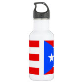Vlag van Puerto Rico Waterfles (Achterkant)
