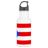 Vlag van Puerto Rico Waterfles (Voorkant)