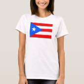 Vlag van Puerto Rico Women's Basic T-Shirt (Voorkant)