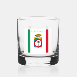 Vlag van Puglia (Italiaanse regio) Whisky Glas