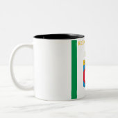 Vlag van Puglia (Italië) Tweekleurige Koffiemok (Links)