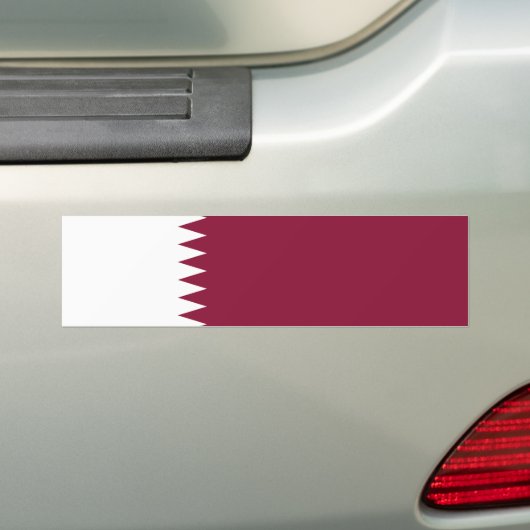 Vlag van Qatar Bumpersticker (Op auto)