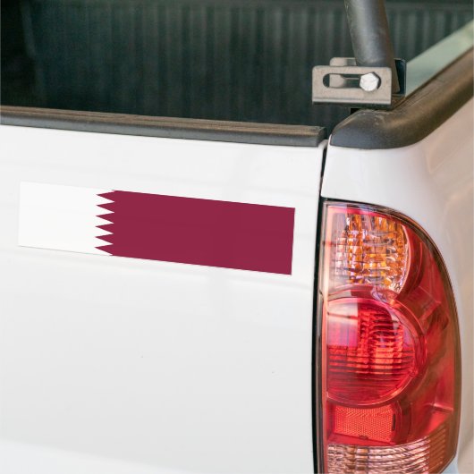 Vlag van Qatar Bumpersticker (Op Truck)