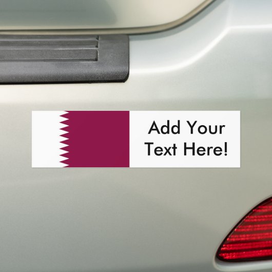 Vlag van Qatar Bumpersticker (Op auto)