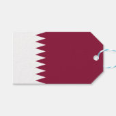 Vlag van Qatar Cadeaulabel (Voorkant (Horizontaal))