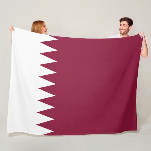 Vlag van Qatar Fleece Deken (In situ)