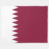 Vlag van Qatar Fleece Deken (Voorkant (Horizontaal))
