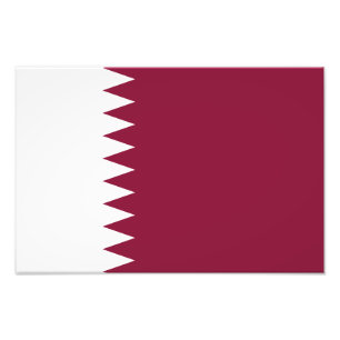 Vlag van Qatar Foto Afdruk