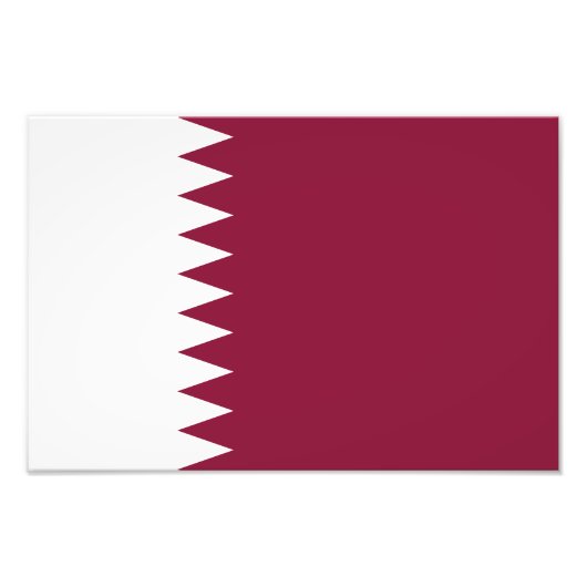 Vlag van Qatar Foto Afdruk (Voorkant)