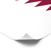 Vlag van Qatar Foto Afdruk (Hoek)