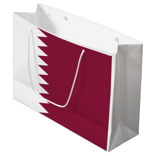 Vlag van Qatar Groot Cadeauzakje (Voorkant Gekanteld)