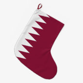 Vlag van Qatar Grote Kerstsok (Voorkant (Hangend))