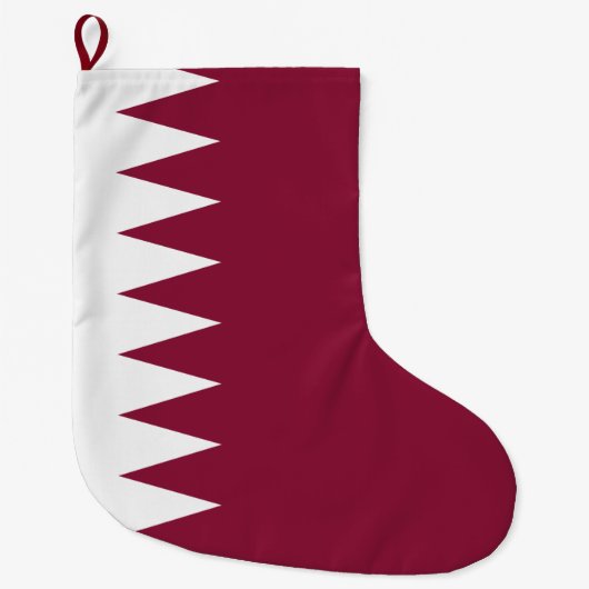 Vlag van Qatar Grote Kerstsok (Voorkant)