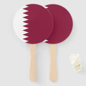Vlag van Qatar Handwaaier (Voorkant en achterkant)