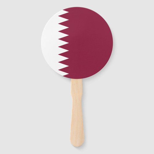 Vlag van Qatar Handwaaier (Voorkant)