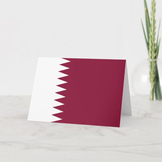 Vlag van Qatar Kaart (Voorkant)