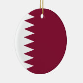 Vlag van Qatar Keramisch Ornament (Rechts)