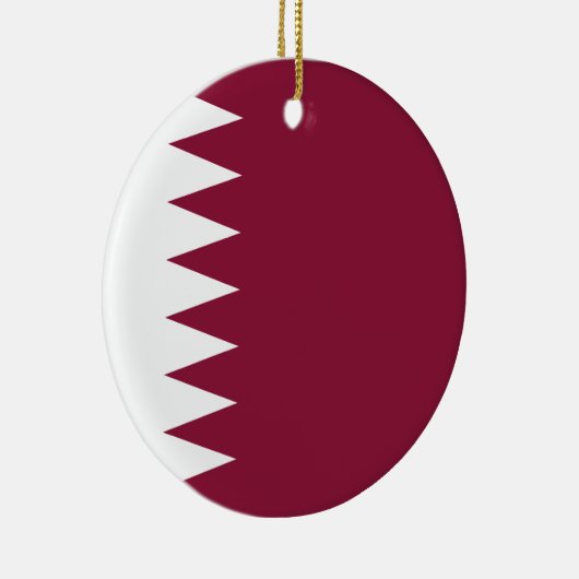 Vlag van Qatar Keramisch Ornament (Rechts)