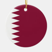 Vlag van Qatar Keramisch Ornament (Voorkant)
