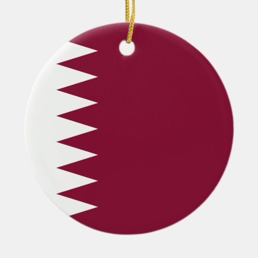 Vlag van Qatar Keramisch Ornament (Voorkant)