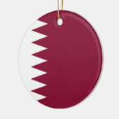 Vlag van Qatar Keramisch Ornament (Links)