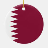 Vlag van Qatar Keramisch Ornament (Achterkant)