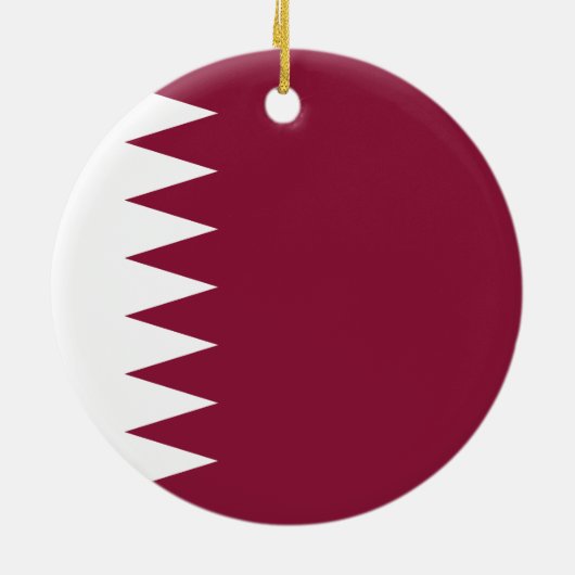 Vlag van Qatar Keramisch Ornament (Achterkant)
