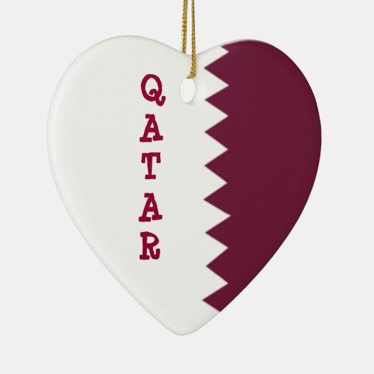 Vlag van Qatar Keramisch Ornament (Rechts)