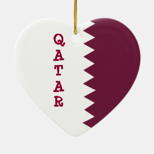 Vlag van Qatar Keramisch Ornament (Achterkant)