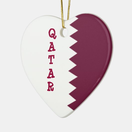 Vlag van Qatar Keramisch Ornament (Links)