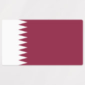 Vlag van Qatar Labels (Design 1)