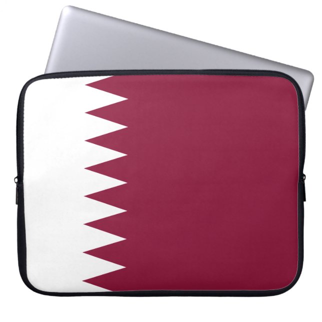 Vlag van Qatar Laptop Sleeve (Voorkant)