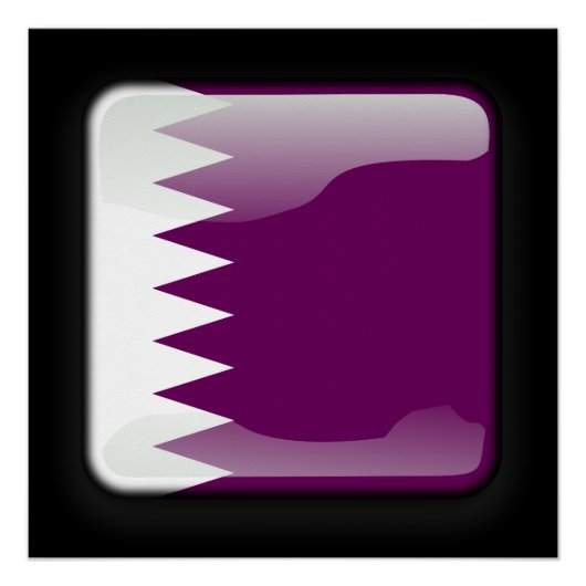 Vlag van Qatar Perfect Poster (Voorkant)