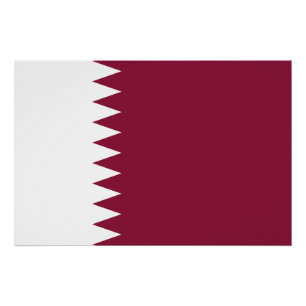 Vlag van Qatar Perfect Poster