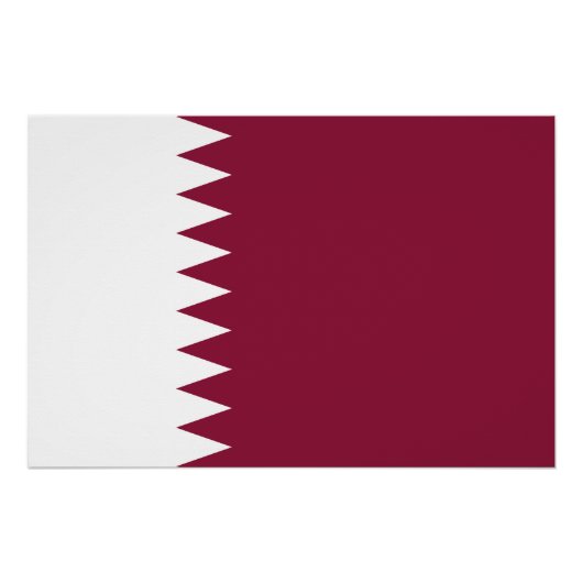 Vlag van Qatar Perfect Poster (Voorkant)