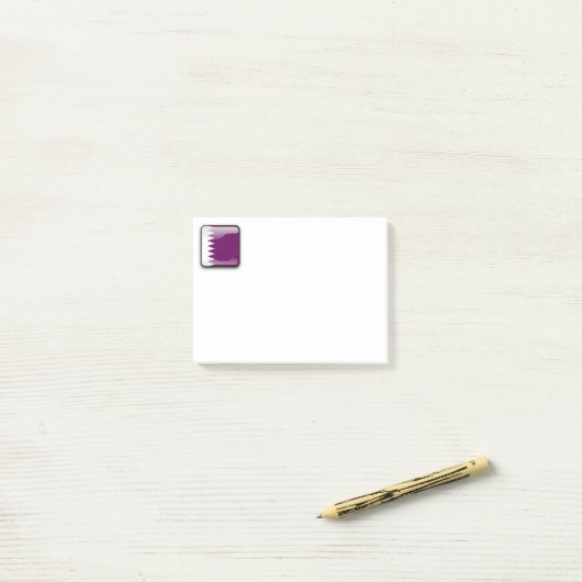 Vlag van Qatar Post-it® Notes (Op bureau)
