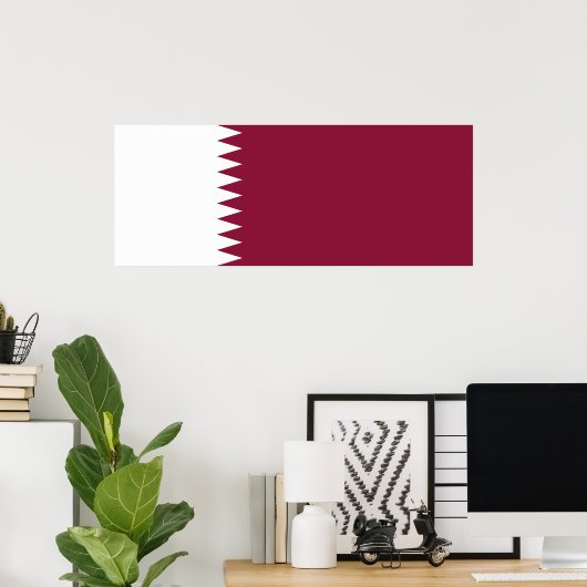 Vlag van Qatar Poster (Thuiskantoor)