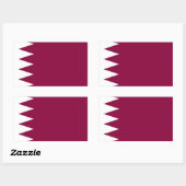 Vlag van Qatar Rechthoekige Sticker (Vel)