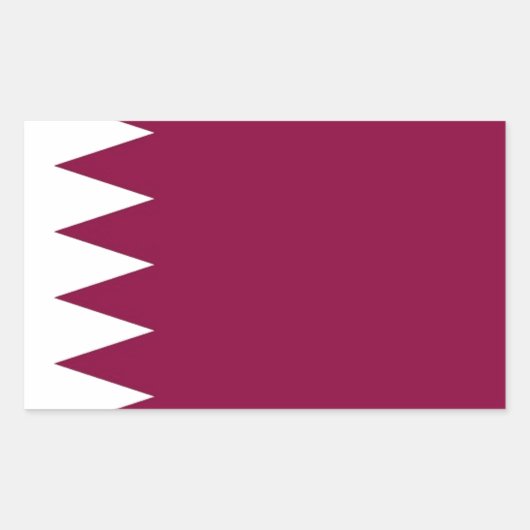 Vlag van Qatar Rechthoekige Sticker (Voorkant)